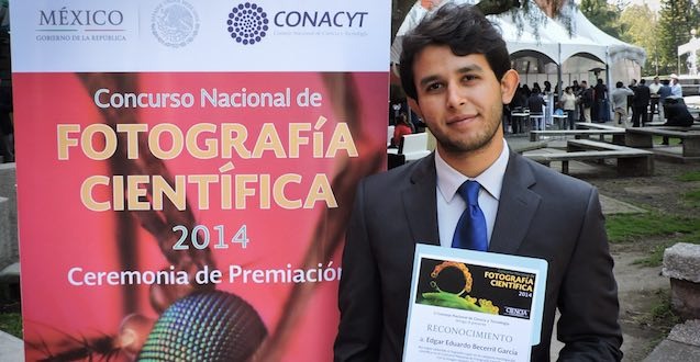 Edgar Becerril, ganador del 2do lugar de Fotografía Científica