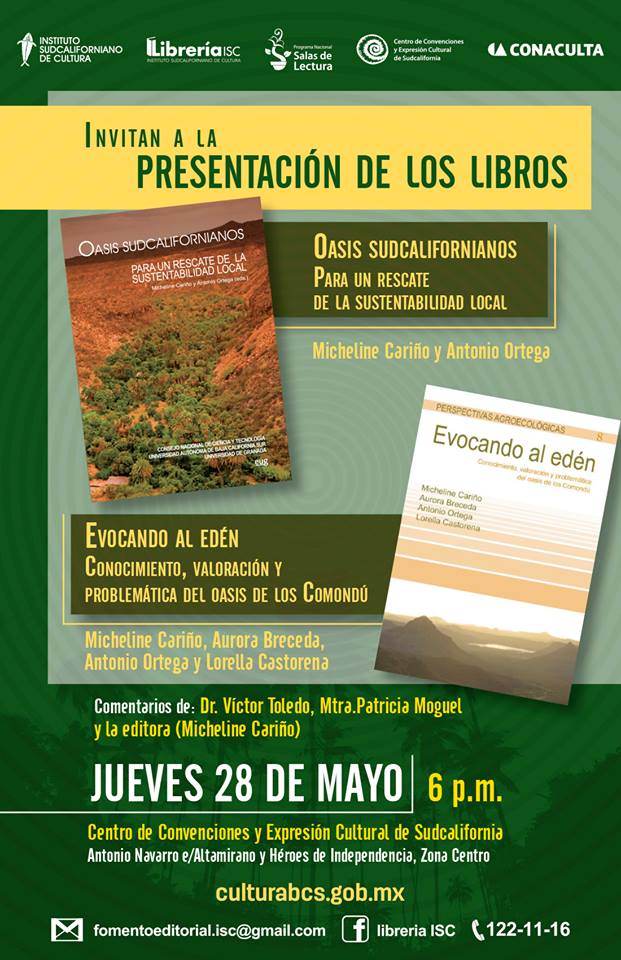 Presentación de dos libros: Oasis Sudcalifornianos y Evocando el Edén